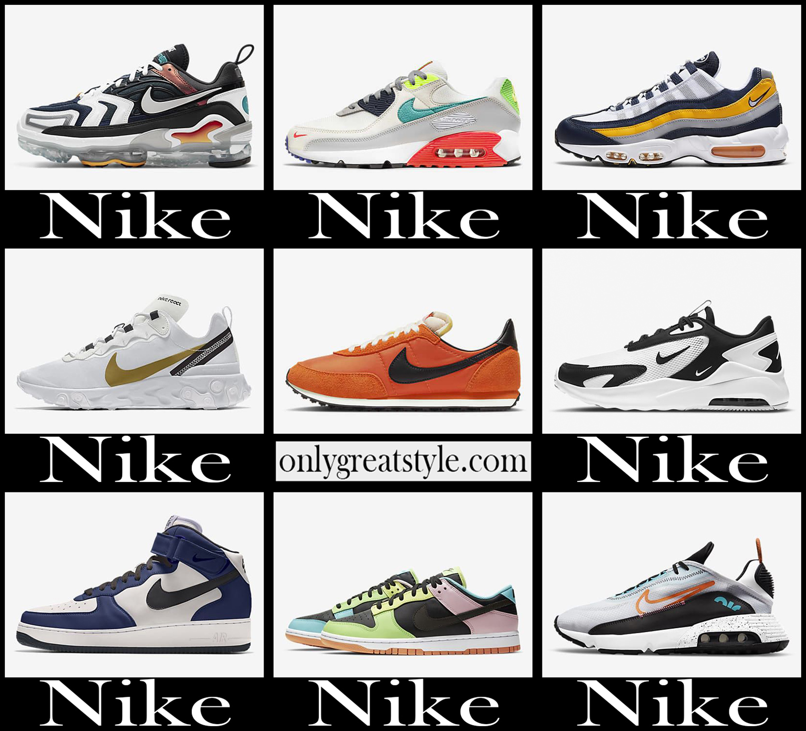 Nike sneakers 2021 new arrivals men's sports shoes